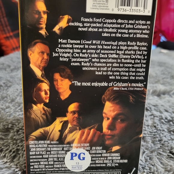 John Grisham's The Rainmaker VHS Movie (1997) - Picture 6 of 7